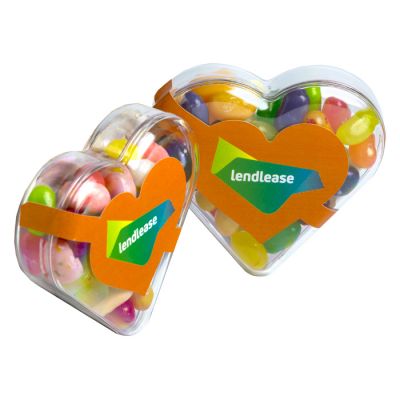 CC030F Jelly Belly Beans Filled Branded Hearts - 50g