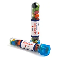 CC031B2 Smarties Look-Alike (Corporate Colours) Filled Branded Test Tubes - 40g