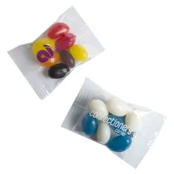 CC033B1 Mini Jelly Bean (Mixed Or Corporate Colours) Filled Logo Lolly Bags - 7g
