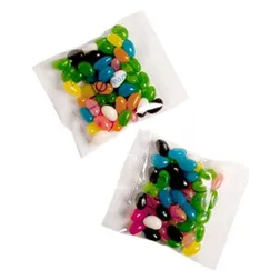CC033C3 Mini Jelly Bean (Mixed Or Corporate Colours) Filled Branded Lolly Bags - 50g