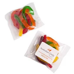 CC037A2 Snakes Filled Promo Lolly Bags - 50g