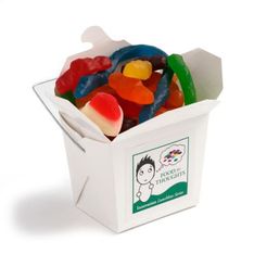 White Takeaway Noodle Box 8oz with Full Colour Sticker Area