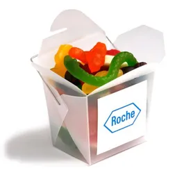 Frosted Takeaway Noodle Box with Sticker 8oz Capacity