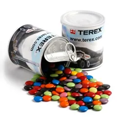 CC045C Smarties Look-Alike (Mixed Or Corporate Colours) Filled Branded Cans - 200g