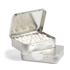 Hinged Tin Filled with Chewy Mints 65 Grams