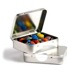 CC048C2 Smarties Look-Alike (Mixed Colours) Filled Hinge Tins With Sticker - 65g