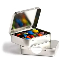 Hinged Tin Filled with Mixed Colour Chocolate Candies