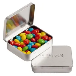 CC048E2 Skittles Look-Alike Filled Hinge Tins With Sticker On Tin - 65g