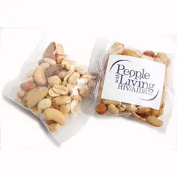 Salted Mixed Nuts Wedding Favour Sachets with Custom Sticker