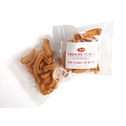 Soya Crisps Savoury Snack Bags with Custom Sticker