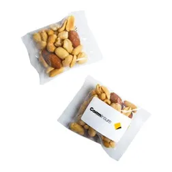 CC050S2 Salted Mixed Nuts Filled Logo Lolly Bags - 20g