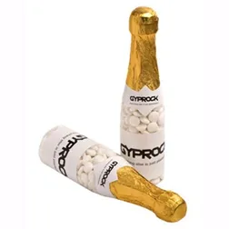 CC052B1 Mint Filled Branded Champagne Bottles With Neck Sticker - 220g
