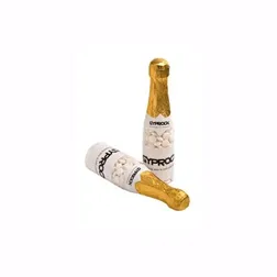 CC052B2 Mint Filled Printed Champagne Bottles With Two Stickers (Neck & Body) - 220g
