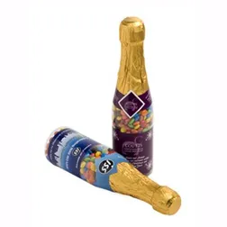Mini Champagne Bottle Filled with M&Ms Wedding Keepsake