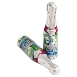 CC052J1 Skittles Look-Alike Filled Printed Champagne Bottles With Neck Sticker - 220g