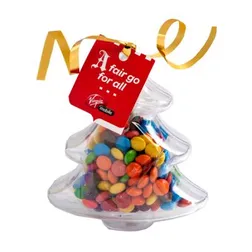 CC055B2 M&M (Mixed or Corporate Colours) Filled Branded Trees With Tag Attached - 50g