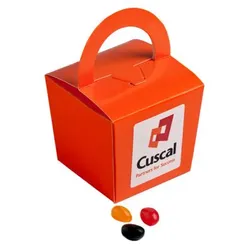 CC056A Mini Jelly Bean (Mixed Or Corporate Colours) Filled Coloured Corporate Noodle Boxes -100g
