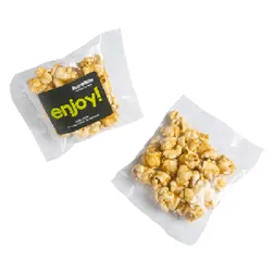 CC060E2 Caramel Popcorn Filled Logo Lolly Bags - 15g