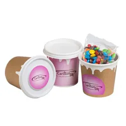 CC064C3 M&M Filled Branded Coffee Cups With Wrap Around Sticker - 50g