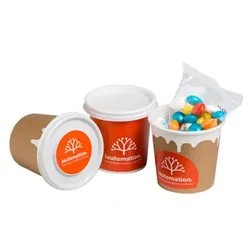 CC064D1 Skittles Look-Alike Filled Branded Coffee Cups With Moon Or Lid Sticker - 50g