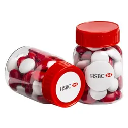 CC066C Smarties Look-Alike (Mixed Or Corporate Colours) Filled Custom Pill Jars - 50g