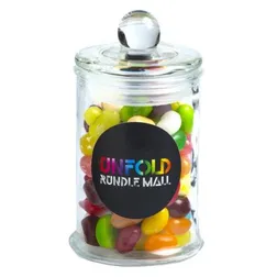 CC067F Jelly Belly Beans Filled Glass Custom Jars - 115g