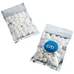 Silver Zip Lock Bags Filled with Mints