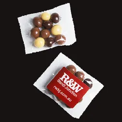 Milk Chocolate Coated Coffee Beans Gift Bags with Full Colour Sticker