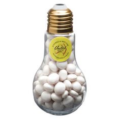 Chewy Mint Light Bulb Jar with Full Color Branding