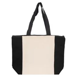 Colouring Calico Zip Shopper 305gsm Cotton with Crayons