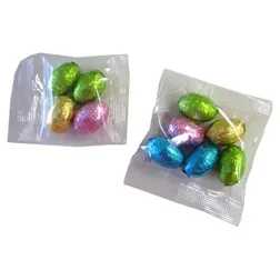 CCE002B Mini Solid Easter Egg (Mixed Colours) Filled Logo Lolly Bags - 15g