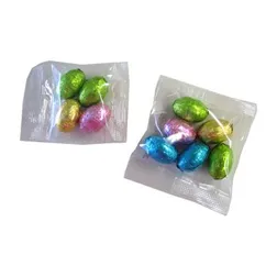 CCE006B Mini Solid Easter Egg Filled Logo Lolly Bags - 4 x 30g