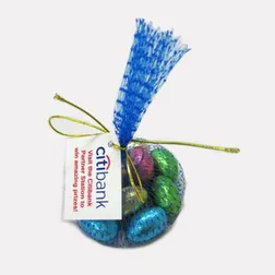 Mesh Bag Nine Chocolate Eggs with Full Colour Tag