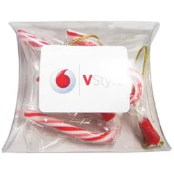 CCX011B Christmas Candy Canes Filled Promo Lolly Bags - 34g