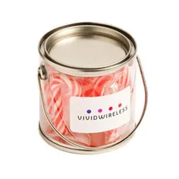 Festive Candy Cane Filled Containers for Gifting