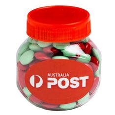Smarties Look Alike Chocolate Bean Jar 170g Transparent Plastic