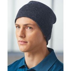 Acrylic Double Layer Knit Slouch Beanie Unisex Workwear