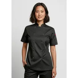 Zest Ladies Short Sleeve Cotton Twill Chef Jacket