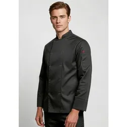 Zest Mens Long Sleeve Cotton Twill Chef Jacket