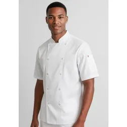 Zest Short Sleeve Chef Jacket Cotton Twill Mens