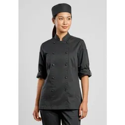 Gusto Ladies Cotton Twill Chef Jacket Long Sleeve