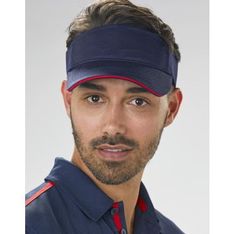 Heavy Brushed Cotton Visor with Contrast Sandwich Trim