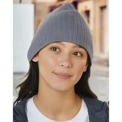Acrylic Cable Knit Beanie with Embroidered Branding