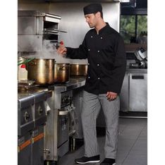 Poly Cotton Long Sleeve Easy Fit Chef Jacket