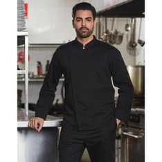 Mens Functional Long Sleeve Stretch Chef Jacket
