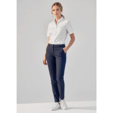 Womens Comfort Waist Slim Leg Professional Trousers