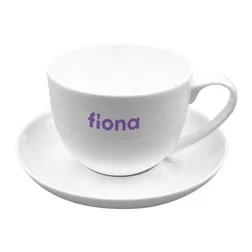 Bone China Tea Cup and Saucer Set 200ml White