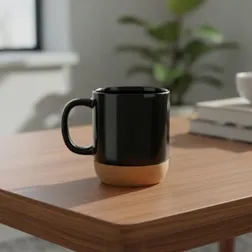 Cape Town Ceramic Mug with Natural Cork Base