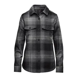 Highland Womens Relaxed Fit Plaid Work Shirt