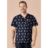 Easter Mens Cotton V Neck Scrub Top